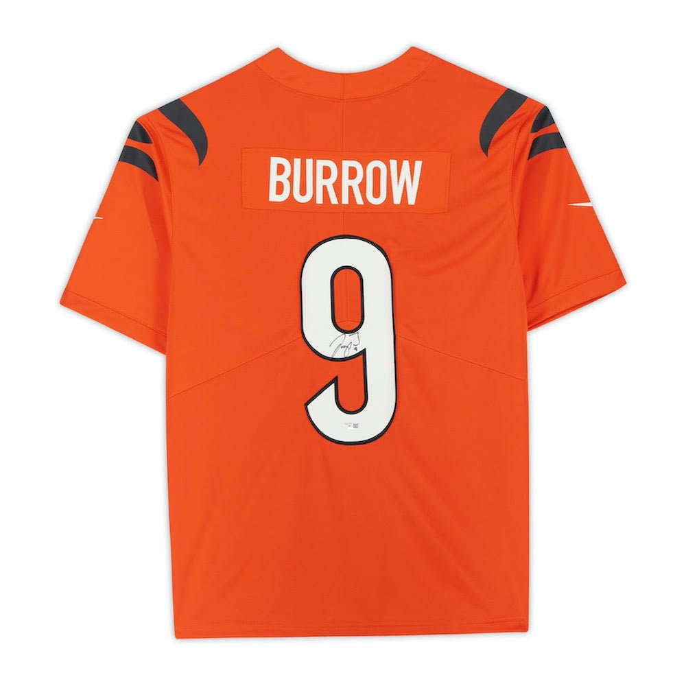 JOE BURROW Autographed Bengals 2021 Orange Nike Limited Jersey FANATICS