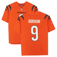 JOE BURROW Autographed Bengals 2021 Orange Nike Limited Jersey FANATICS