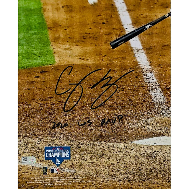 COREY SEAGER Autographed / Inscribed "2020 WS MVP" Los Angeles Dodgers 2020 MLB World Series Champions 16' x 20' Photograph FANATICS