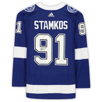 STEVEN STAMKOS Autographed Tampa Bay Lightning Stanley Cup Patch Authentic Adidas Jersey FANATICS