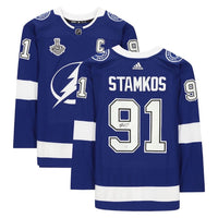 STEVEN STAMKOS Autographed Tampa Bay Lightning Stanley Cup Patch Authentic Adidas Jersey FANATICS