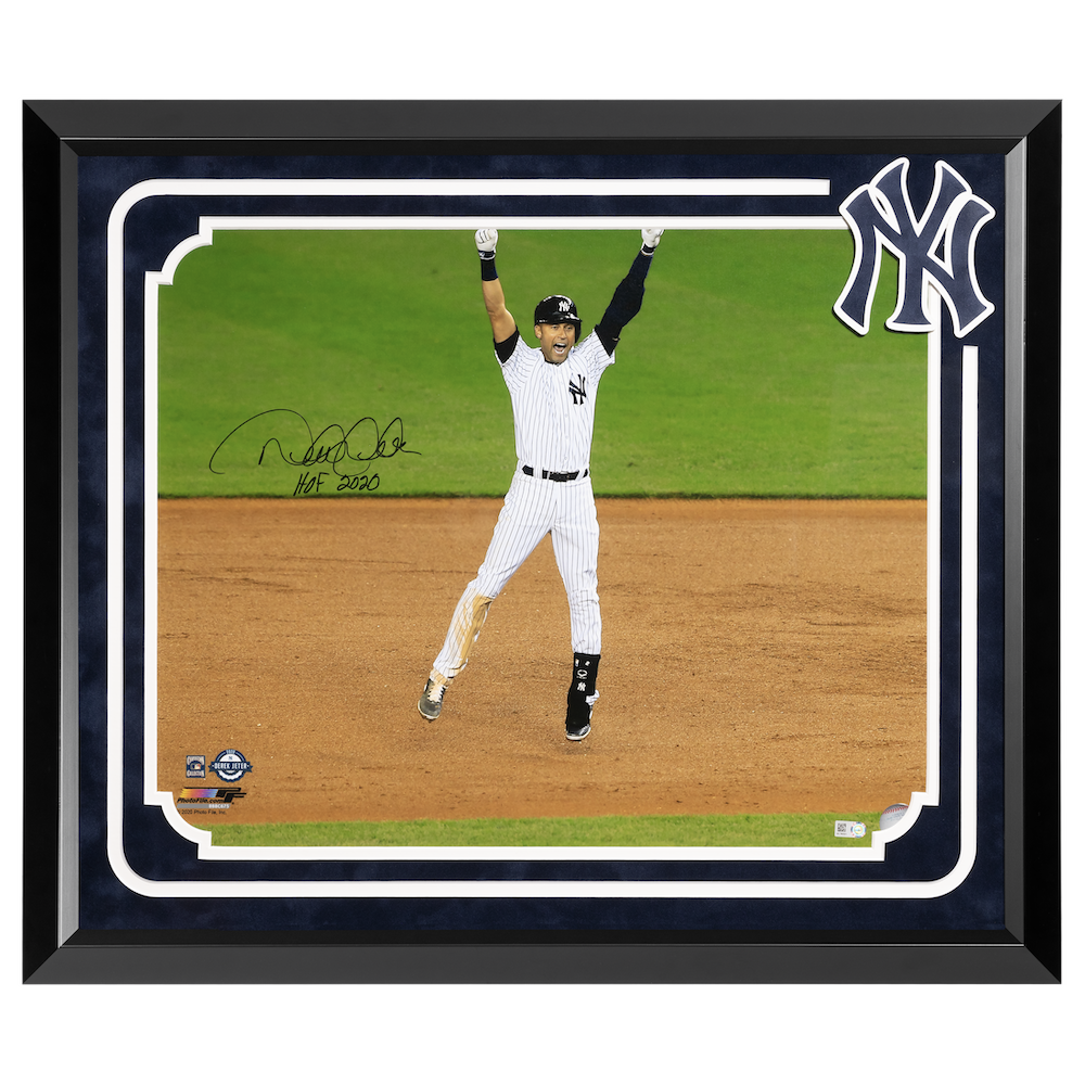 DEREK JETER Autographed "HOF 2020" "Celebration" 16 x 20 Framed Photograph MLB