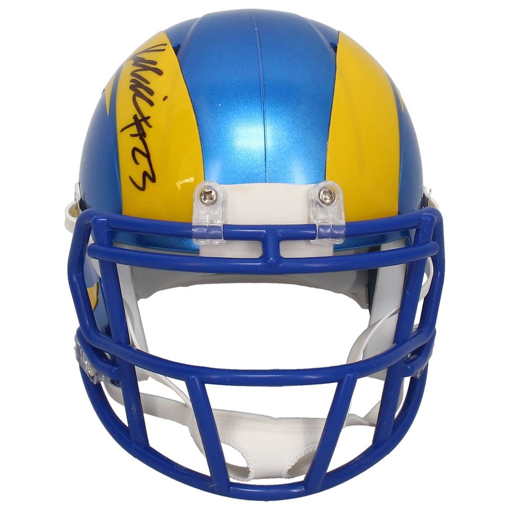 Kyren Williams Autographed Los Angeles Rams Mini Speed Helmet Beckett