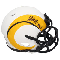 Kyren Williams Autographed Rams Lunar Eclipse Mini Speed Helmet Beckett