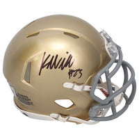 Kyren Williams Autographed (Black Ink) Notre Dame Mini Speed Helmet Beckett