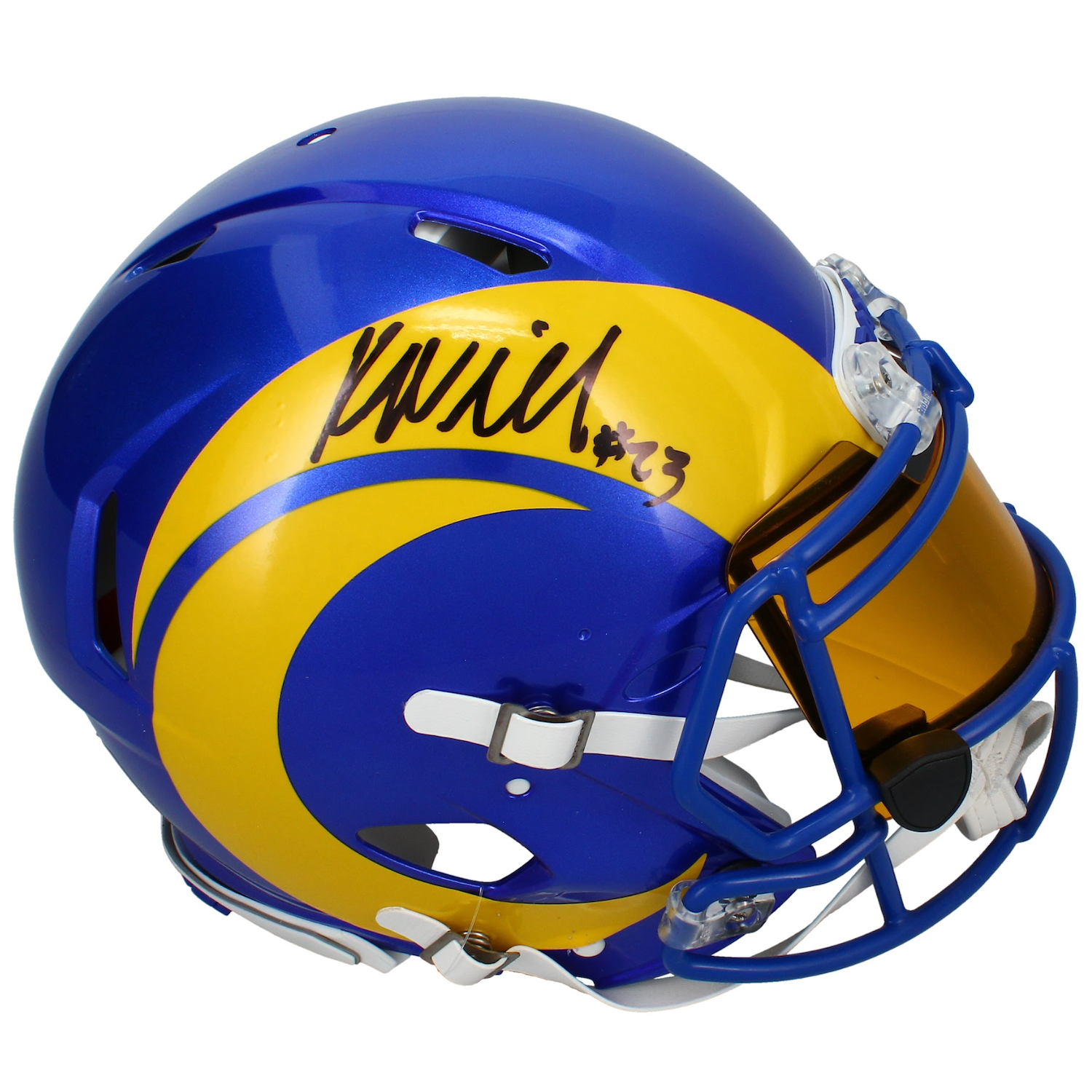 Kyren Williams Autographed Los Angeles Rams Authentic Helmet w/ Visor Beckett