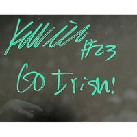 Kyren Williams Autographed (in green ink) & Inscribed "Go Irish" 11" x 14" Photo Beckett / GDL LE 23