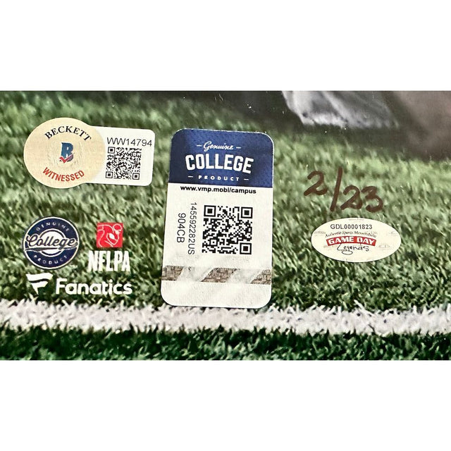 Kyren Williams Autographed (in black ink) & Inscribed "Play Like a Champion Today" 16" x 20" Photo Beckett / GDL LE 23