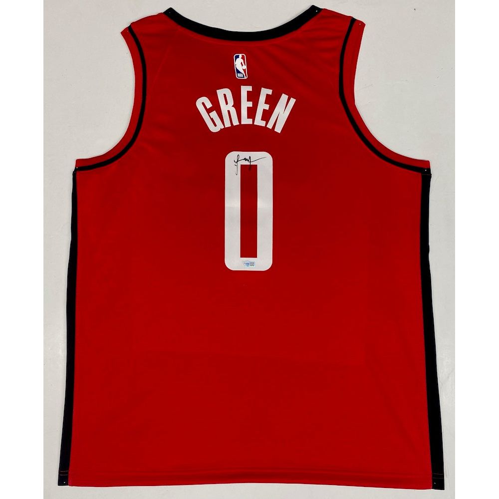 JALEN GREEN Autographed Houston Rockets Red Swingman Jersey FANATICS