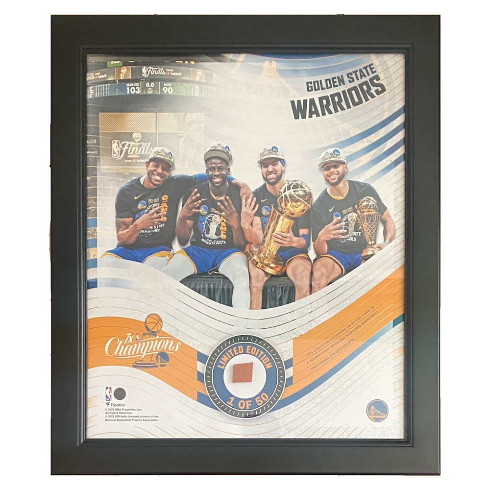 GOLDEN STATE WARRIORS 2022 NBA Champs 15" x 17" GU Basketball Collage LE 1/50