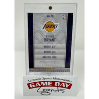 Kobe Bryant Los Angeles Lakers 2015-16 Panini Excalibur Memorable Memorabilia Game Worn Jersey