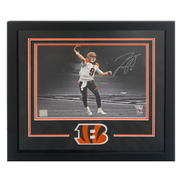 Joe Burrow Autographed Bengals "Throwing" Framed 11" x 14" Photo Fanatics
