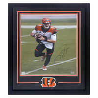 Joe Burrow Autographed Bengals "Roll Out" Framed 16" x 20" Photo Fanatics