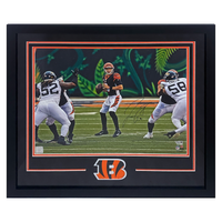 Joe Burrow Autographed Bengals "Pocket" Framed 16" x 20" Photo Fanatics