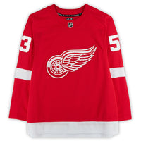 Moritz Seider Autographed Detroit Red Wings Red Fanatics Breakaway Jersey Fanatics