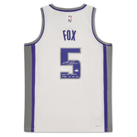 De'Aaron Fox Autographed 'Clutch POTY' Sacramento Kings Nike White Jersey UDA LE 50
