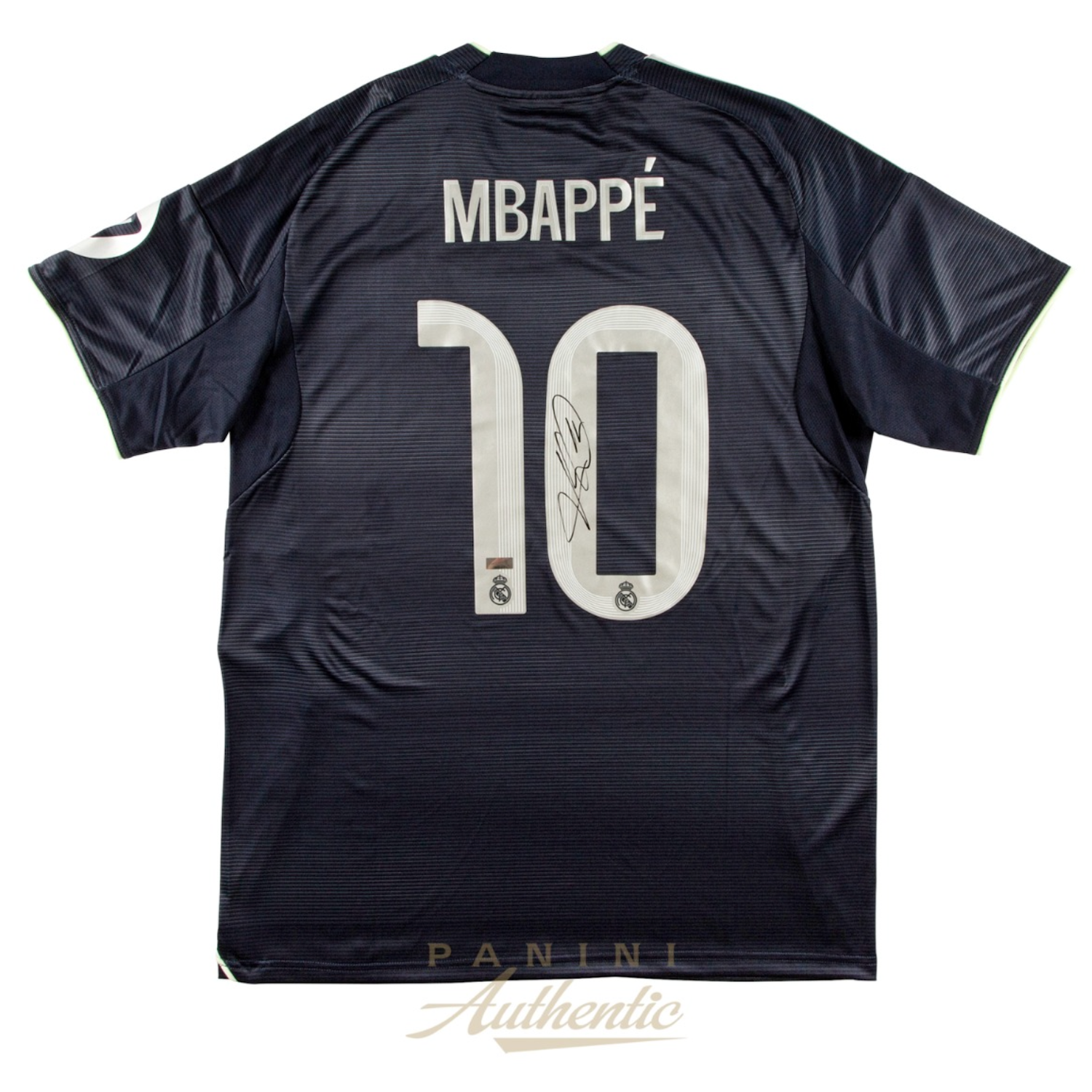 Kylian Mbappe Autographed 2025-26 Real Madrid Navy Nike Away Replica Jersey Panini