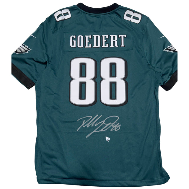 Dallas Goedert Autographed Philadelphia Eagles Nike Midnight Green Game Jersey with Super Bowl LIX Patch Fanatics