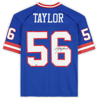 Lawrence Taylor Autographed New York Giants Blue M&N Jersey Fanatics