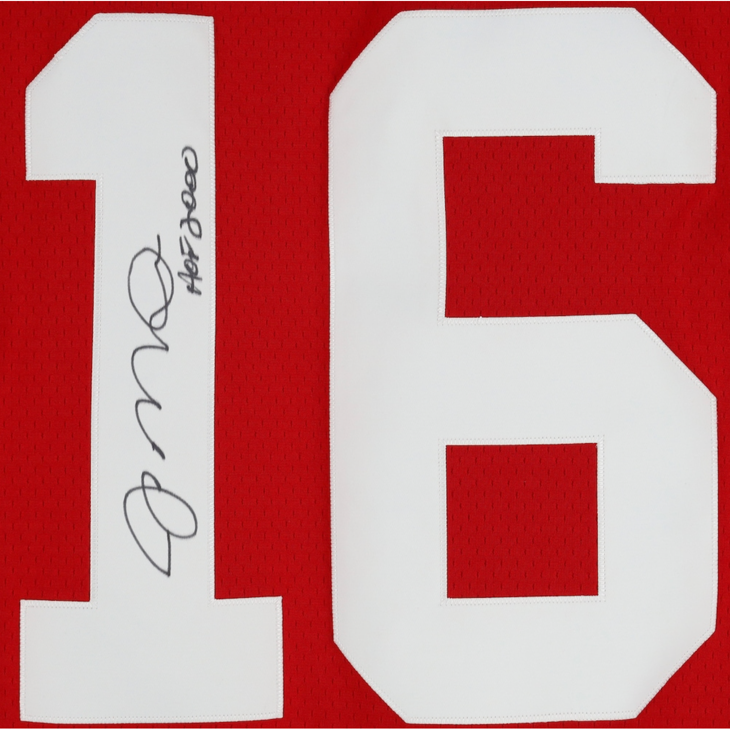 Joe Montana Autographed "HOF 2000" San Francisco 49ers M&N Jersey Fanatics