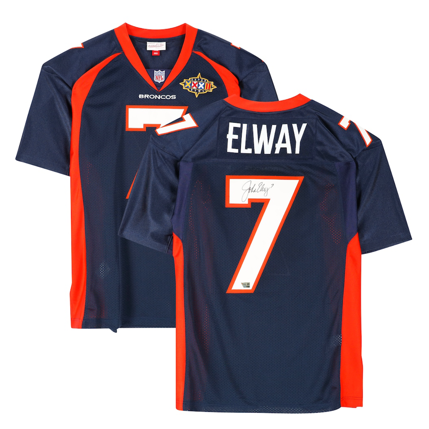 John Elway Autographed Denver Broncos Throwback Authentic Jersey Fanatics