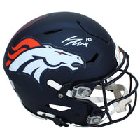 Bo Nix Autographed Denver Broncos Speedflex Authentic Helmet Beckett Witnessed