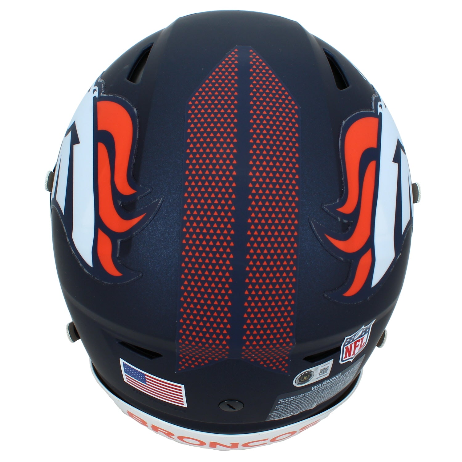Bo Nix Autographed Denver Broncos Speedflex Authentic Helmet Beckett Witnessed