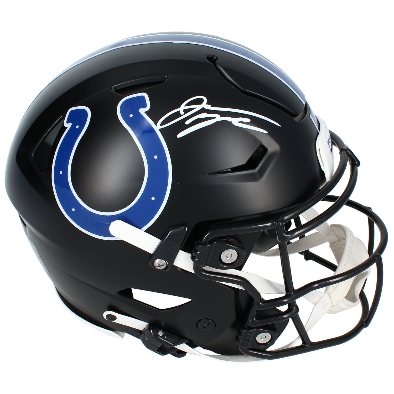Jonathan Taylor Autographed Indianapolis Colts Black 2023 Alternate Speedflex Authentic Helmet Beckett