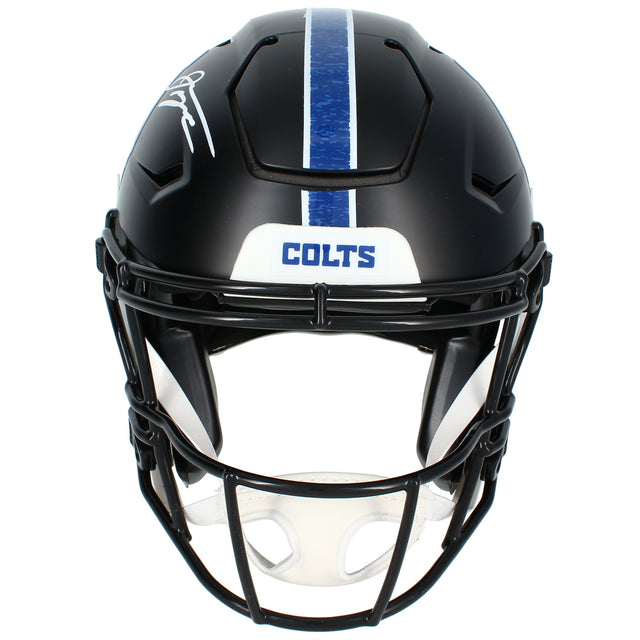Jonathan Taylor Autographed Indianapolis Colts Black 2023 Alternate Speedflex Authentic Helmet Beckett