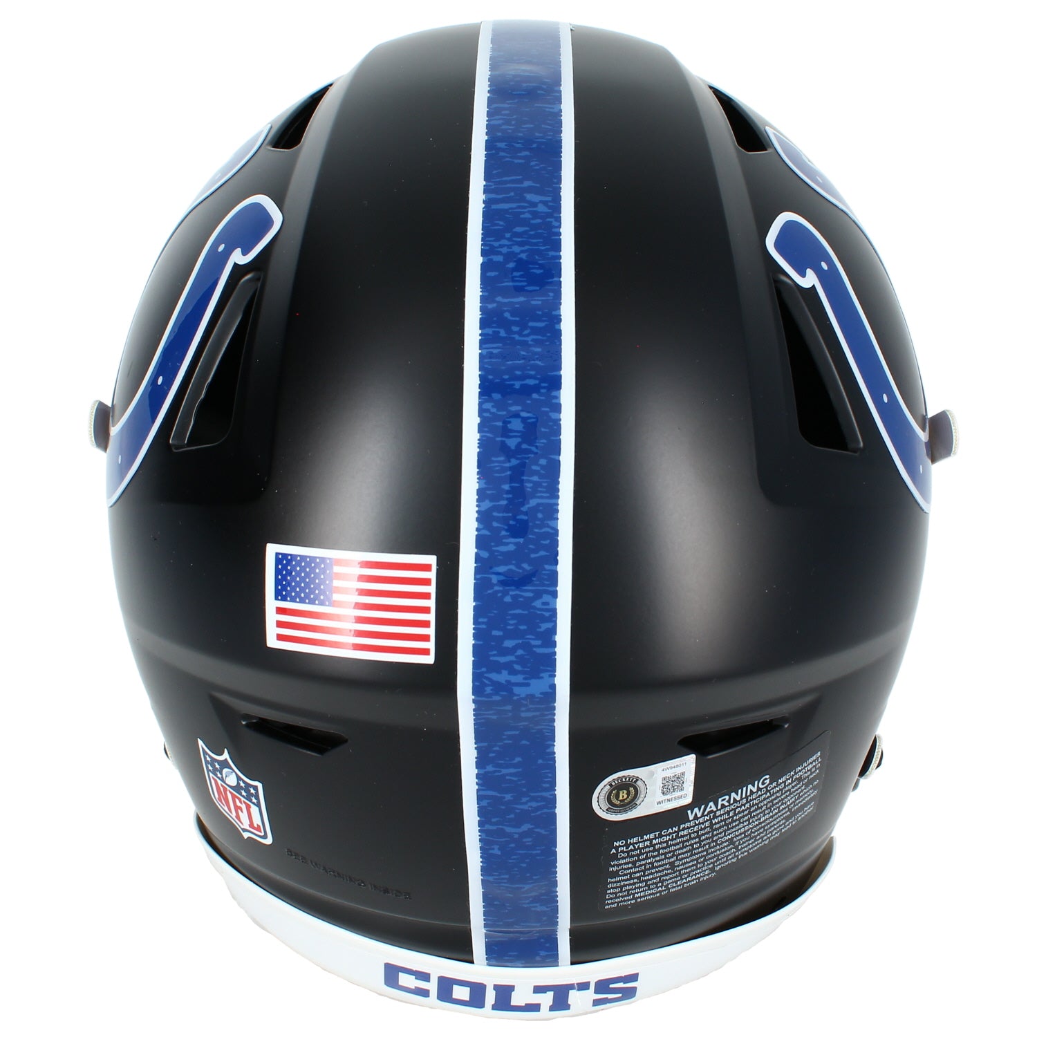 Jonathan Taylor Autographed Indianapolis Colts Black 2023 Alternate Speedflex Authentic Helmet Beckett