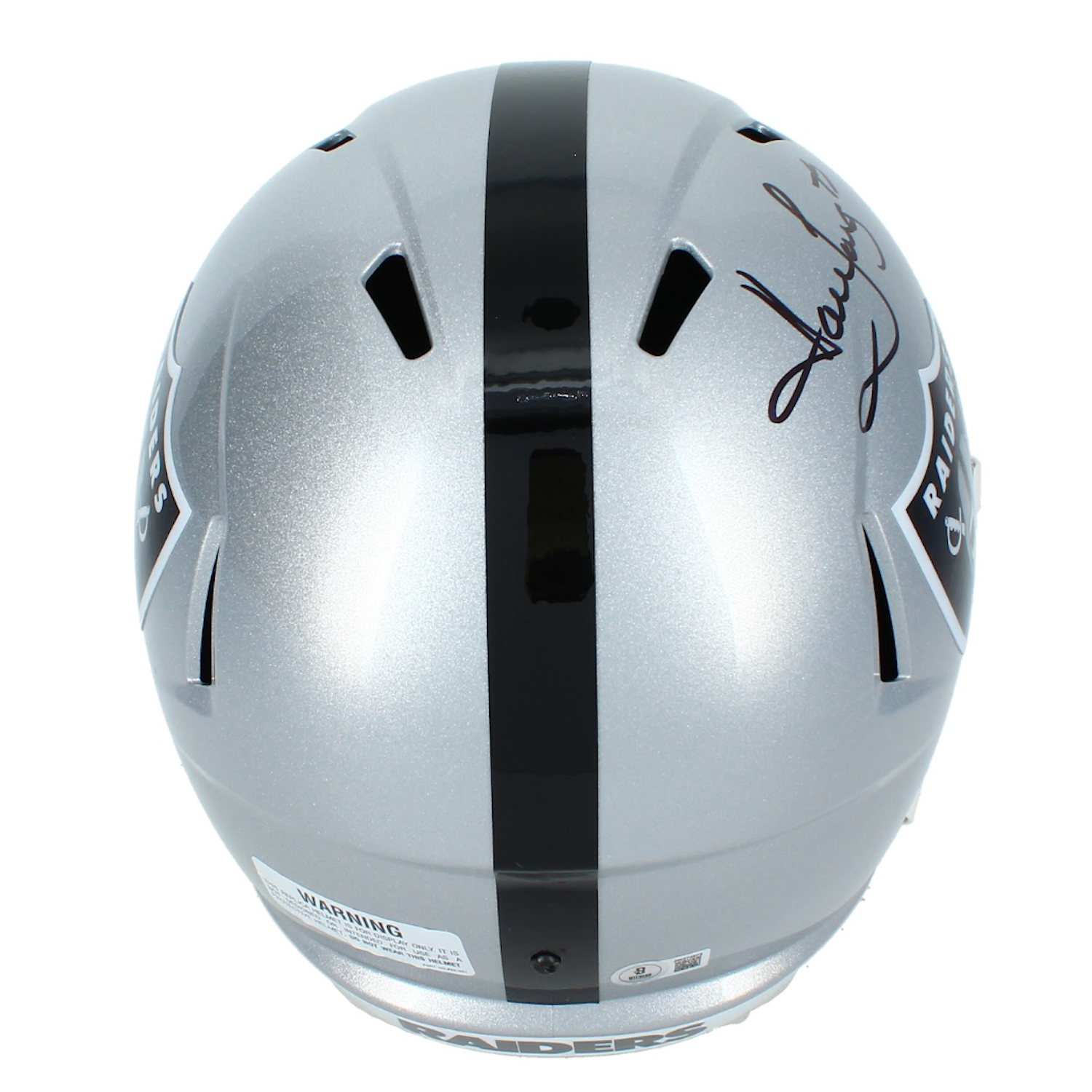 Howie Long Autographed Las Vegas Raiders Full Size Speed Helmet Beckett