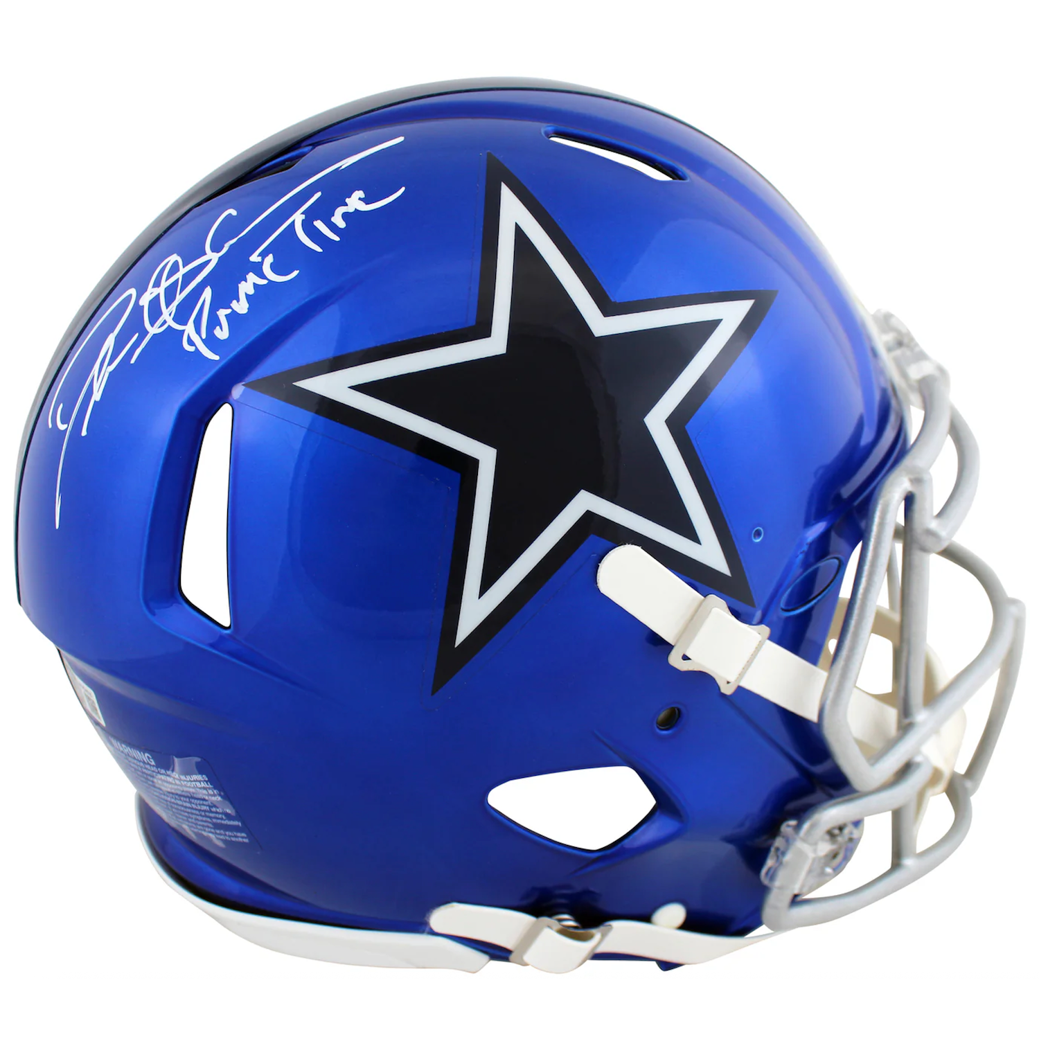 Deion Sanders Autographed "Primetime" Dallas Cowboys Authentic Flash Helmet Beckett