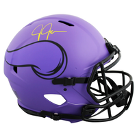 Justin Jefferson Autographed Minnesota Vikings Authentic 'RAVE' Helmet Beckett