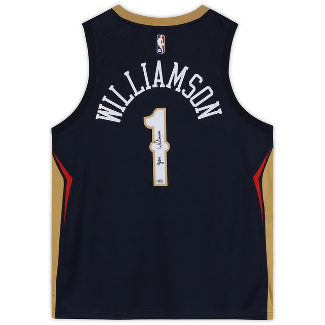 ZION WILLIAMSON Signed New Orleans Pelicans Blue Swingman Jersey FANATICS