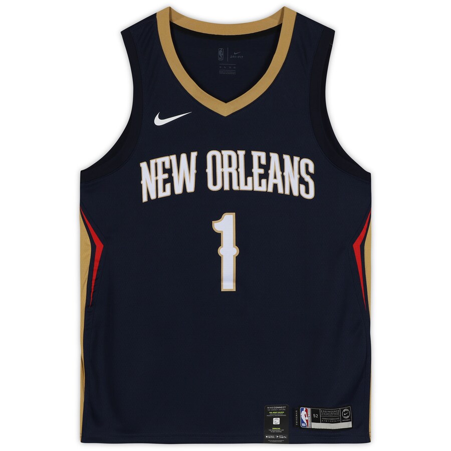 ZION WILLIAMSON Signed New Orleans Pelicans Blue Swingman Jersey FANATICS