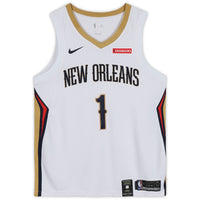 ZION WILLIAMSON Signed New Orleans Pelicans White Swingman Jersey FANATICS