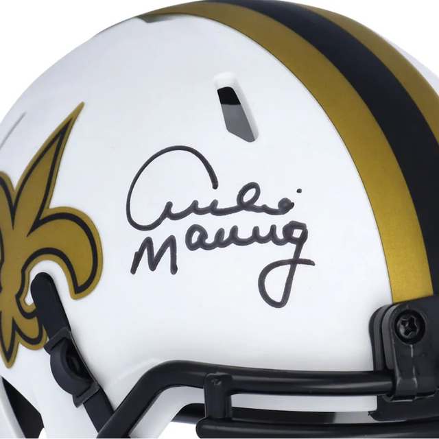 Archie Manning Autographed New Orleans Saints Mini Lunar Eclipse Helmet Fanatics