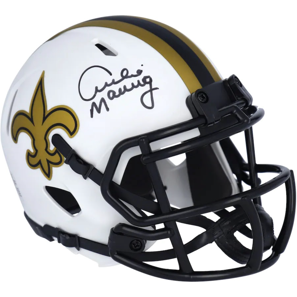 Archie Manning Autographed New Orleans Saints Mini Lunar Eclipse Helmet Fanatics