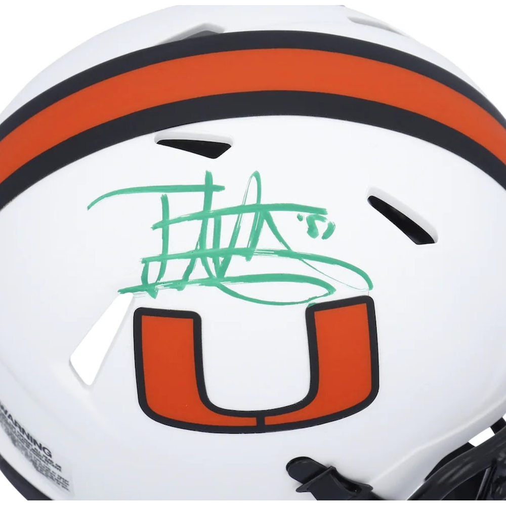 JONATHAN VILMA Autographed Miami Hurricanes Speed Mini Helmet FANATICS