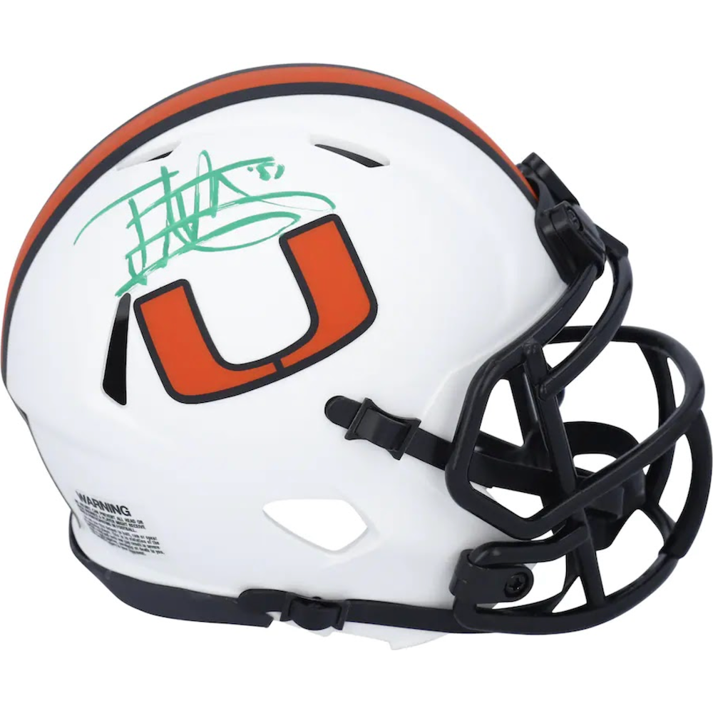 JONATHAN VILMA Autographed Miami Hurricanes Speed Mini Helmet FANATICS