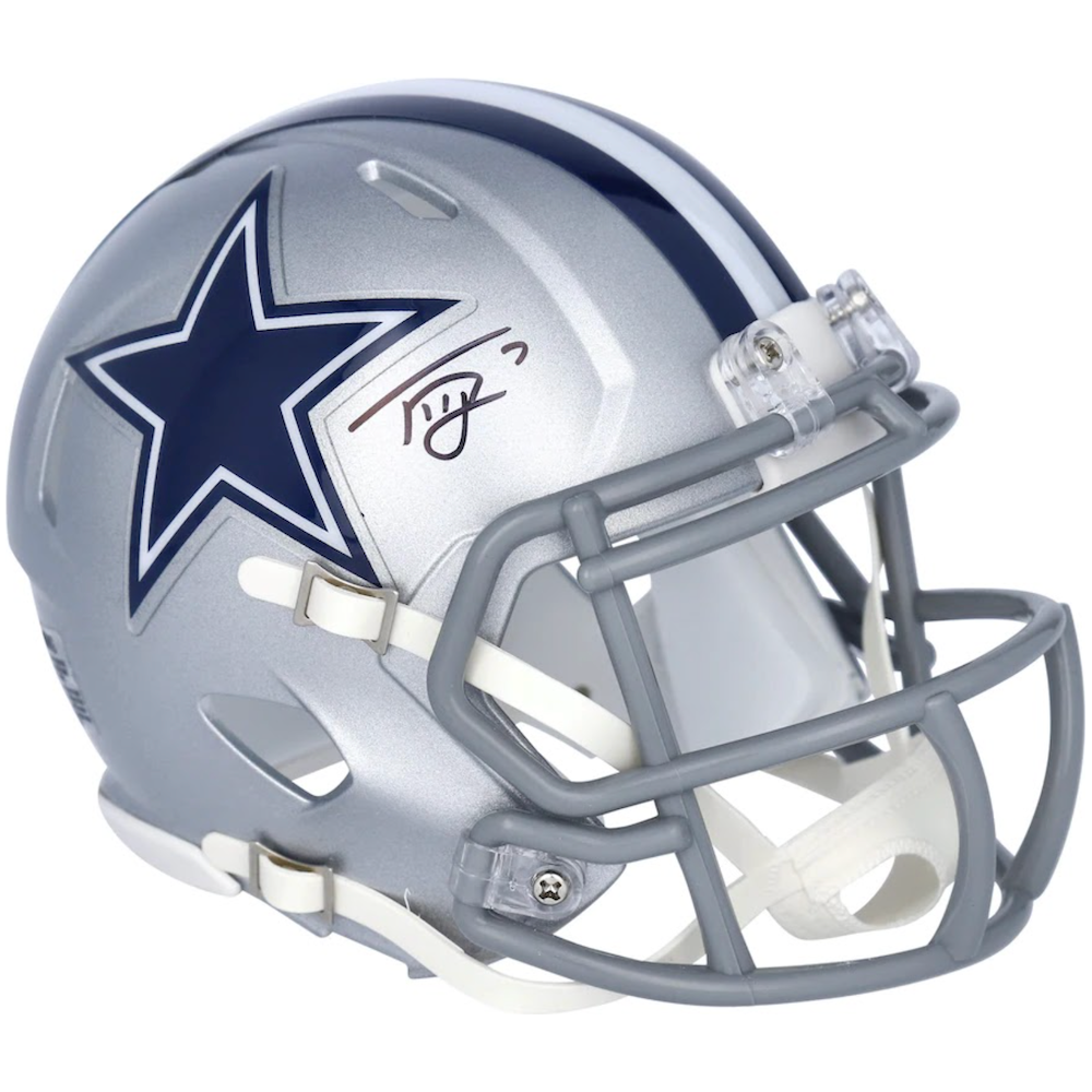 Trevon Diggs Autographed Dallas Cowboys Speed Mini Helmet Fanatics