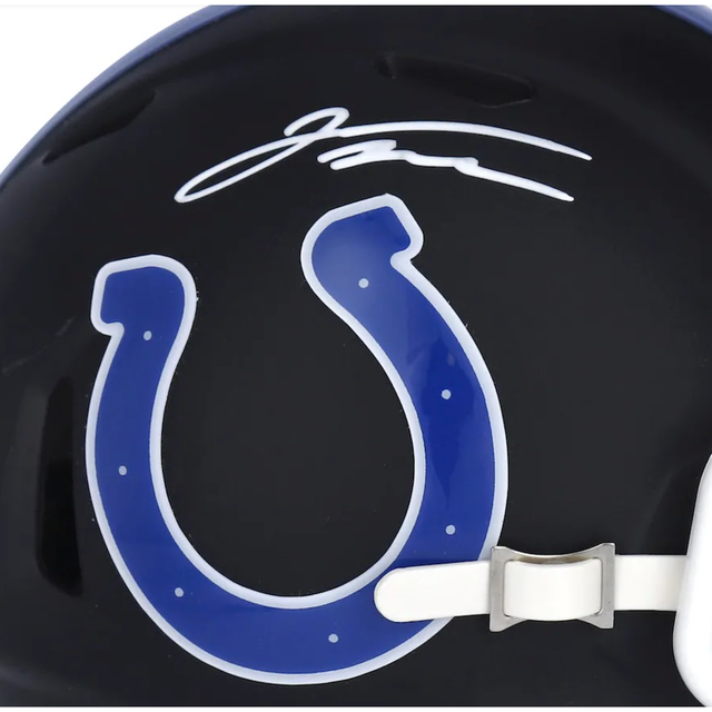 JONATHAN TAYLOR Autographed Colts Black Matte Speed Mini Helmet FANATICS