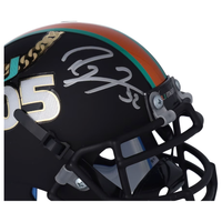 Ray Lewis Autographed Miami Hurricanes Turnover Chain Schutt Mini Helmet Fanatics