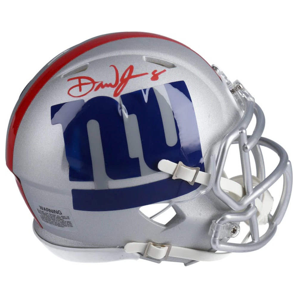 DANIEL JONES Autographed New York Giants AMP Mini Speed Helmet FANATICS