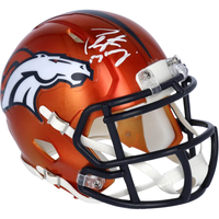 PEYTON MANNING Autographed Denver Broncos Flash Mini Speed Helmet FANATICS