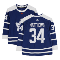 AUSTON MATTHEWS Autographed Toronto Maple Leafs Authentic 2023 Reverse Retro Jersey FANATICS