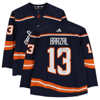MATHEW BARZAL Autographed New York Islanders Authentic 2023 Reverse Retro Jersey Size 54 FANATICS