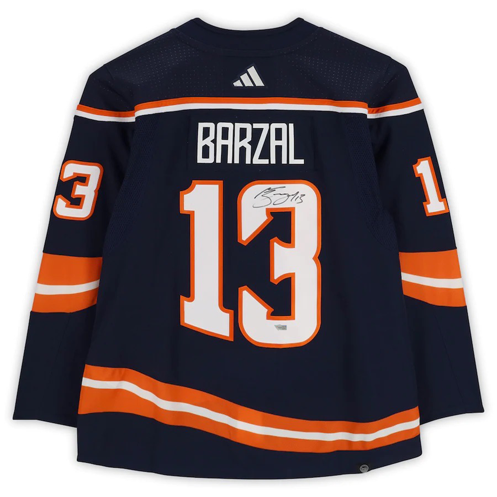 MATHEW BARZAL Autographed New York Islanders Authentic 2023 Reverse Retro Jersey Size 54 FANATICS