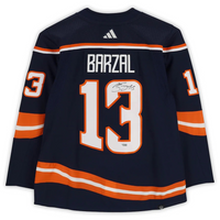 MATHEW BARZAL Autographed New York Islanders Authentic 2023 Reverse Retro Jersey Size 54 FANATICS