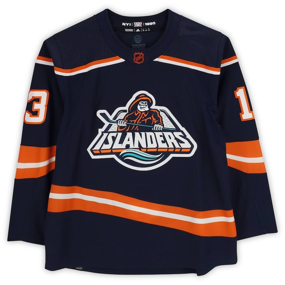 MATHEW BARZAL Autographed New York Islanders Authentic 2023 Reverse Retro Jersey Size 54 FANATICS